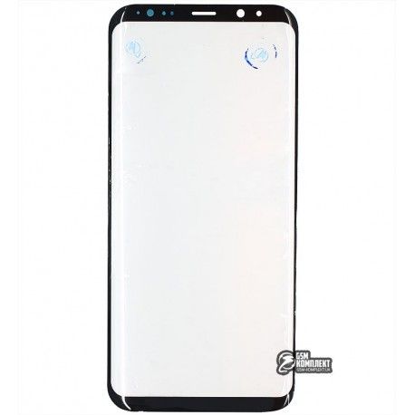 Скло дисплея Samsung G955F Galaxy S8 Plus, чорний колір (116697)