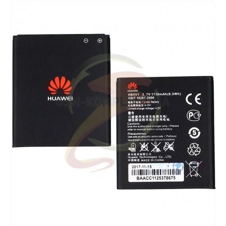 Акумулятор HB5V1 для Huawei Ascend Y511-U30 Dual Sim, U8833 Ascend Y300, Li-ion, 3,7 В 1730 мАг (100604)