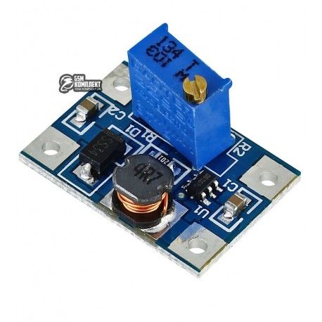 Підвищуючий перетворювач напруги DC-DC SX1308 2-28V 2A регульований (125779)