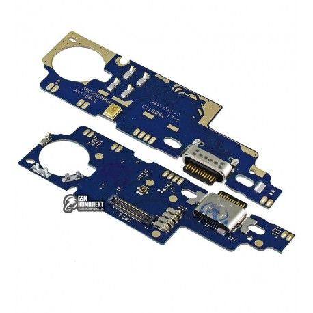 Шлейф Xiaomi Mi Max 2, мікрофона, конектора зарядки, плата зарядки, MDE40, MDI40 (121273)