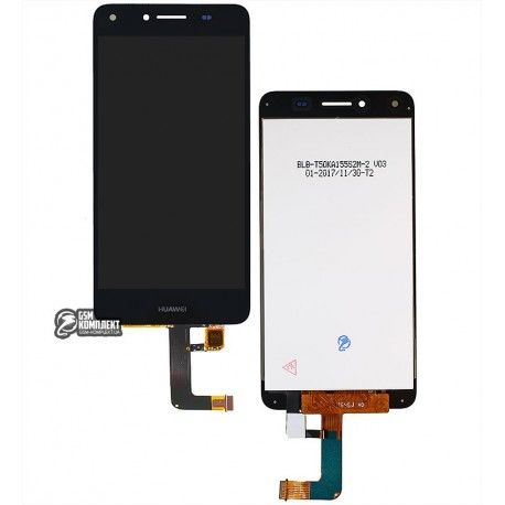 Дисплей для Huawei Y5 II, чорний, з тачскріном, (лого для Huawei), Original PRC, (CUN-U29 / CUN-L21) (106302)
