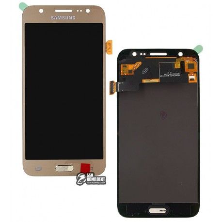 Дисплей для Samsung J500F / DS Galaxy J5, J500H / DS Galaxy J5, J500M / DS Galaxy J5, золотистий, з сенсорним екраном (дисплейний модуль), з регулюванням яскравості, (TFT), China quality (125949)