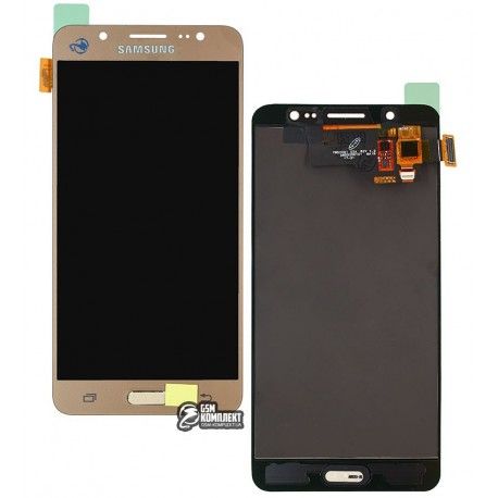 Дисплей для Samsung J510 Galaxy J5 (2016), золотистий, з сенсорним екраном, з регулюванням яскравості, (TFT), Best China quality (125978)