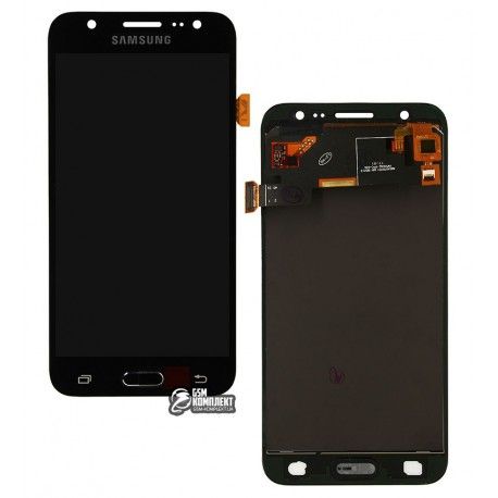 Дисплей для Samsung J500F / DS Galaxy J5, J500H / DS Galaxy J5, J500M / DS Galaxy J5, чорний, з сенсорним екраном (дисплейний модуль), з регулюванням яскравості, (TFT), China quality (125948)