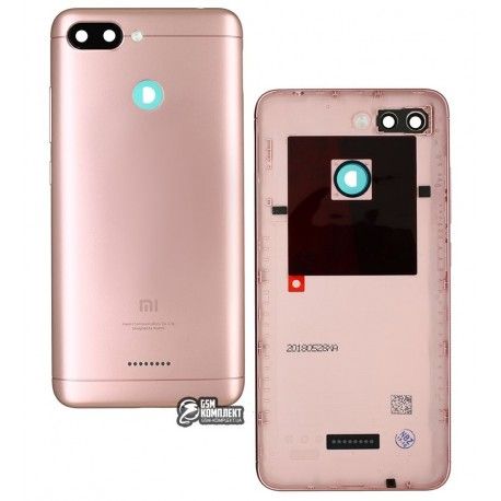 Задня панель корпусу Xiaomi Redmi 6, рожевий колір (128129)