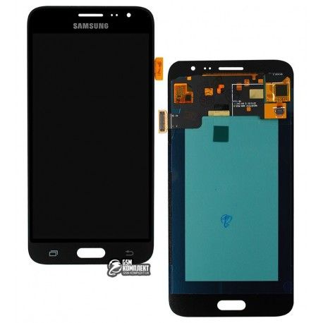 Дисплей для Samsung J320H / DS Galaxy J3 (2016), чорний, з сенсорним екраном (дисплейний модуль), (OLED), high-copy (126015)