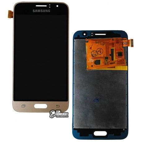 Дисплей для Samsung J120H Galaxy J1 (2016), золотистий, з сенсорним екраном (дисплейний модуль), з регулюванням яскравості, (TFT), China quality (126001)
