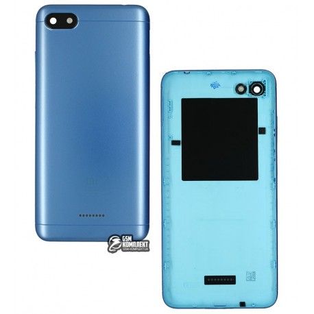 Задня панель корпусу Xiaomi Redmi 6A, синій колір, на 1 SIM-карту (128135)