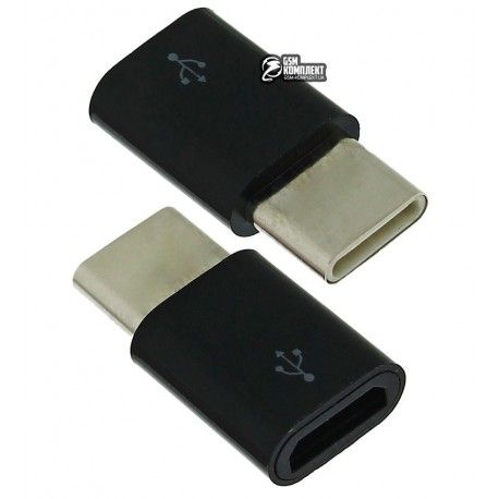 Адаптер micro USB to USB Type-C, чорний (129455)