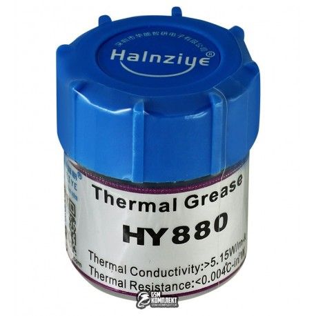 Термопаста nano HY880 Halnziye, сірий колір, 10гр банка (130524)