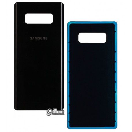 Задня кришка батареї для Samsung N950F Galaxy Note 8, чорний колір, midnight black (120955)