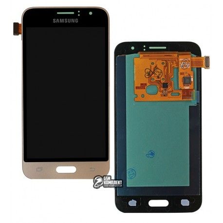 Дисплей для Samsung J120H Galaxy J1 (2016), золотистий, з сенсорним екраном (дисплейний модуль), (OLED), High quality (126033)