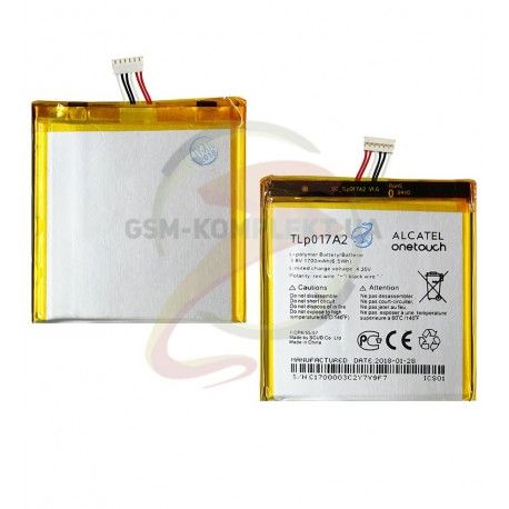 Акумулятор TLP017A2 для Alcatel One Touch 6012, Li-Polymer, 3.8В, 1700 мАч (130906)