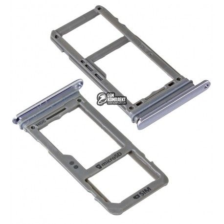 Тримач SIM-карти для Samsung G950FD Galaxy S8, G955FD Galaxy S8 Plus, сірий колір, c власником MMC, orchid Gray, single SIM (117613)
