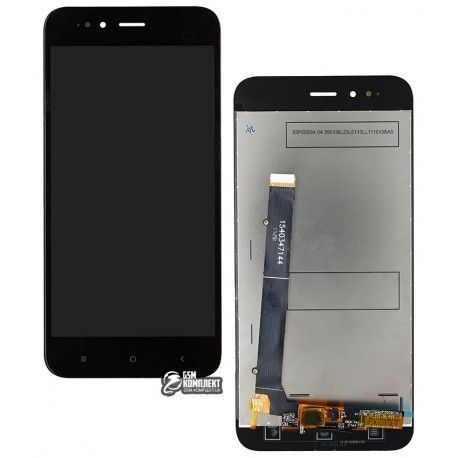 Дисплей Xiaomi Mi 5X, Mi A1, чорний, з тачскріном, High quality, MDG2, MDI2, MDE2 (129623)
