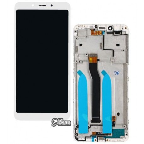 Дисплей Xiaomi Redmi 6, Redmi 6A, білий, з сенсорним екраном (дисплейний модуль), з рамкою, High quality, M1804C3CG, M1804C3CH, M1804C3CI (130127)