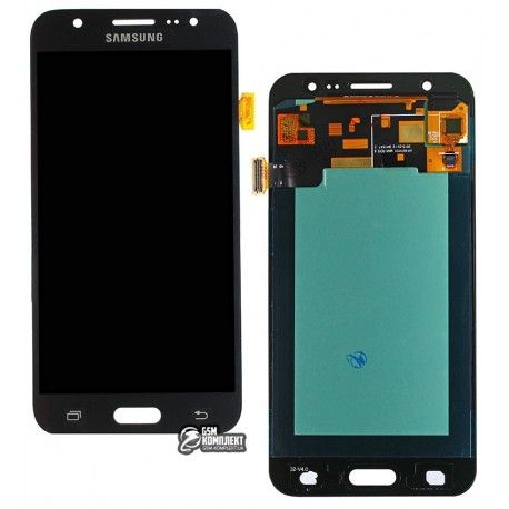 Дисплей для Samsung J500F / DS Galaxy J5, J500H / DS Galaxy J5, J500M / DS Galaxy J5, чорний, з сенсорним екраном (дисплейний модуль), (OLED), high-copy (126009)