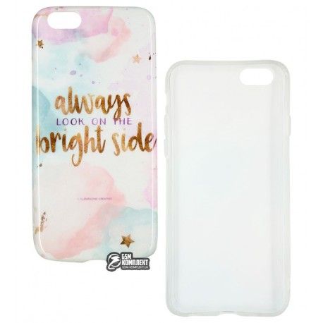 Чохол для iPhone 6, iPhone 6s, Light Mramor case 360, силіконовий, right side (133087)