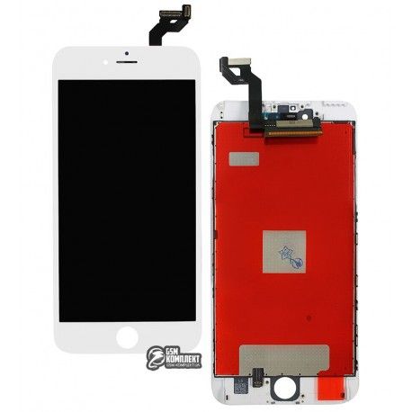 Дисплей iPhone 6S Plus, білий, з рамкою, з сенсорним екраном (дисплейний модуль), China quality, Tianma (115907)