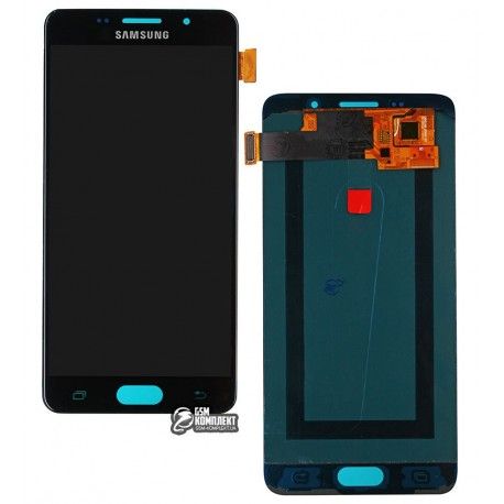 Дисплей для Samsung A5100 Galaxy A5 (2016), A510F Galaxy A5 (2016), A510FD Galaxy A5 (2016), A510M Galaxy A5 (2016), A510Y Galaxy A5 (2016), чорний, з сенсорним екраном (дисплейний модуль), (OLED ), High quality (130721)