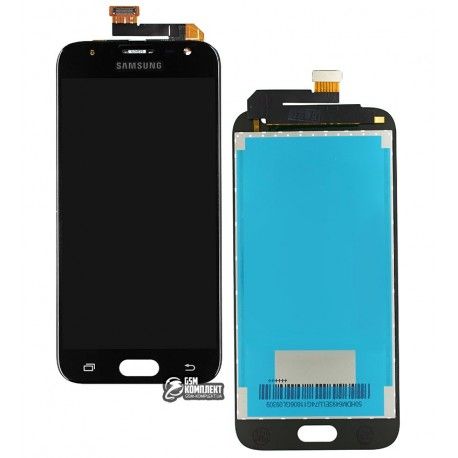 Дисплей для Samsung J330 Galaxy J3 (2017), чорний, з сенсорним екраном (дисплейний модуль), з регулюванням яскравості, (TFT), China quality (132109)