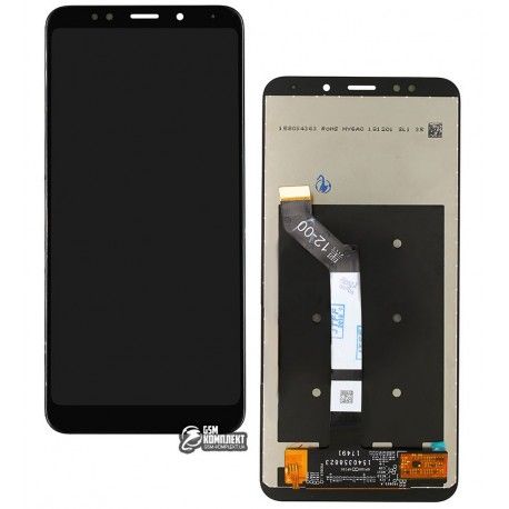 Дисплей для Xiaomi Redmi 5 Plus, чорний, з тачскріном, High quality (132153)