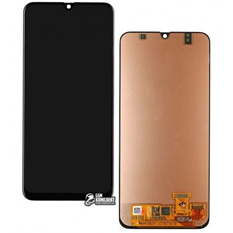 Дисплей для Samsung A305F / DS Galaxy A30, чорний, з сенсорним екраном, оригінал (PRC), оригінал glass (132512)