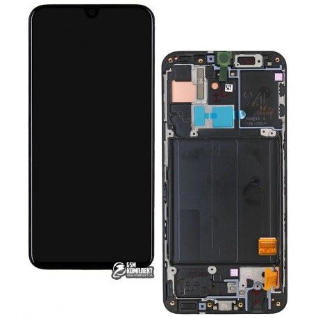 Дисплей для Samsung A405F / DS Galaxy A40, чорний, з сенсорним екраном (дисплейний модуль), з рамкою, оригінал, GH82-19672A (134875)