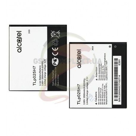 Акумулятор для Alcatel One Touch 5051D, Li-ion, 3,85В 2500 мАг, TLp025h7 (137228)