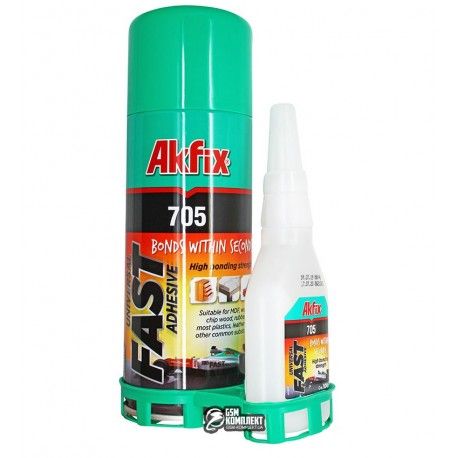 Клей гель Akfix 705 з активатором, 100гр + 400гр (137090)