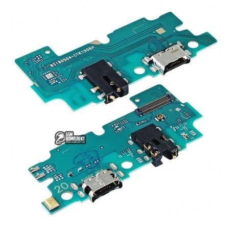Шлейф для Samsung A205F / DS Galaxy A20, конектора зарядки, з мікрофоном, China quality (135126)