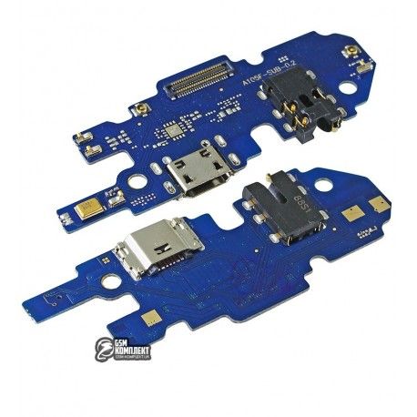Шлейф Samsung A105F / DS Galaxy A10, конектора зарядки, з мікрофоном, China quality, SUB 0.2 (138463)