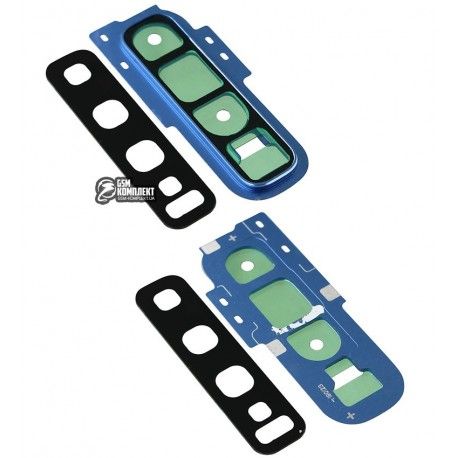 Скло камери Samsung G973 Galaxy S10, синій колір, з рамкою, prism blue (135014)