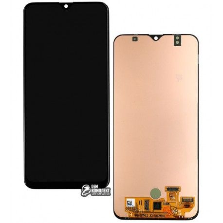 Дисплей Samsung A307F / DS Galaxy A30s, чорний, з сенсорним екраном, оригінал (PRC), оригінал glass (137506)