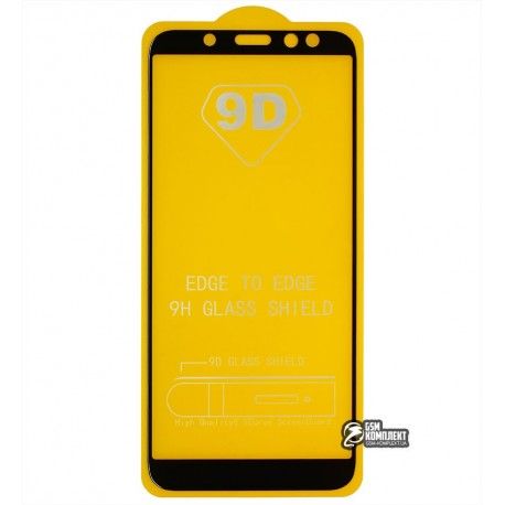 Загартоване захисне скло для Samsung A600 Galaxy A6 2018, 2.5D, 0,26 мм 9H, Full Glue (126720)