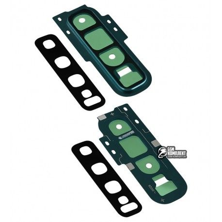 Скло камери Samsung G973 Galaxy S10, зелене, з рамкою, prism green (135011)
