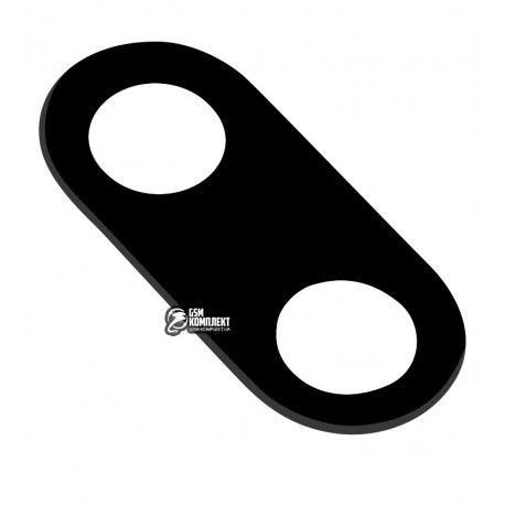 Скло камери для Samsung M105 Galaxy M10, M205 Galaxy M20, Meizu M6T, розмір 17,8x7,9 мм, чорний колір (139465)