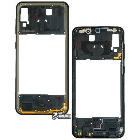 Середня частина корпуса Samsung A205F / DS Galaxy A20, чорний колір (137539)