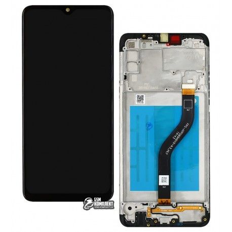 Дисплей для Samsung A207F / DS Galaxy A20s, чорний, з сенсорним екраном (дисплейний модуль), з рамкою, оригінал (PRC), оригінал glass (138556)