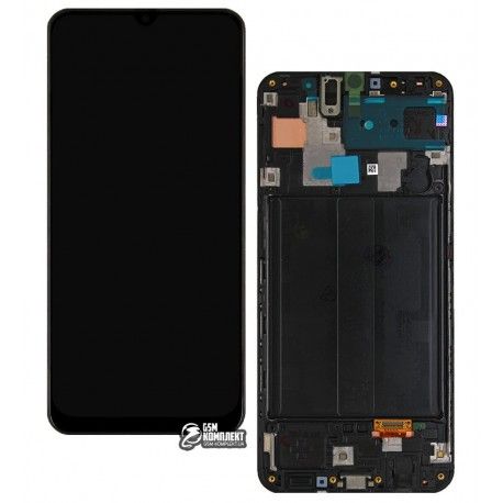 Дисплей Samsung A305F / DS Galaxy A30, чорний, з рамкою, оригінал, GH82-19202A (133351)