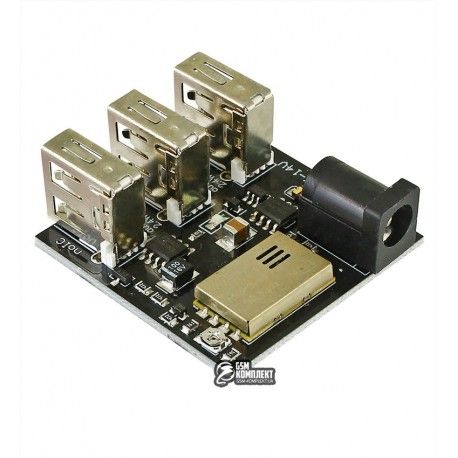 DC / DC перетворювач понижуючий на 3xUSB Uin: 5,6-14V Uout: 5V Iout: 4A (140803)