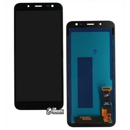 Дисплей Samsung J600 Galaxy J6; Samsung, чорний, з сенсорним екраном (дисплейний модуль), з регулюванням яскравості, (TFT), China quality (140511)