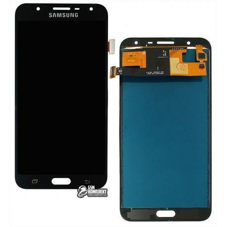 Дисплей Samsung J701 Galaxy J7 Neo, чорний, з сенсорним екраном (дисплейний модуль), з регулюванням яскравості, (TFT), China quality (140518)