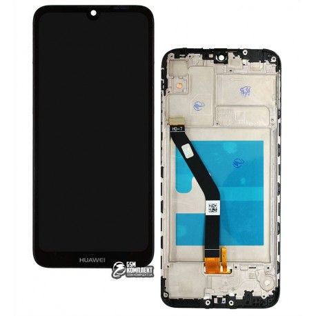 Дисплей для Huawei Y6 Pro (2019), чорний, з сенсорним екраном, з рамкою, оригінал (PRC) (140749)