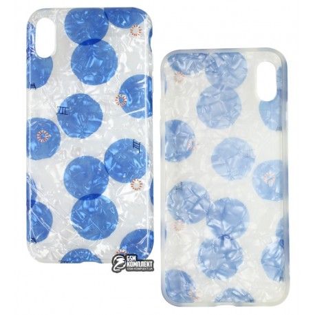 Чохол для iPhone Xs Max, Blood of jelly Hearts and gold jelly series, силіконовий, синій (141778)