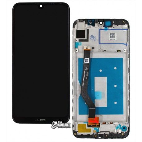 Дисплей для Huawei Y7 (2019), чорний, з тачскріном, з рамкою, High quality, DUB-LX1 (141612)
