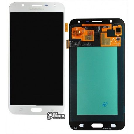 Дисплей для Samsung J701F / DS Galaxy J7 Neo, J701F / DS Galaxy J7 Neo, J701H / DS Galaxy J7 Neo, білий, з сенсорним екраном, (OLED), High quality (126461)