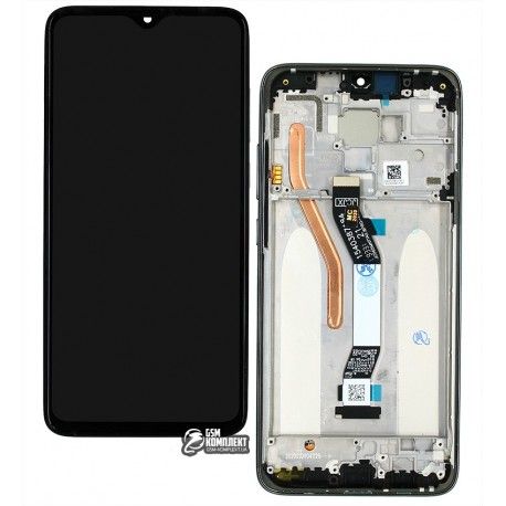 Дисплей Xiaomi Redmi Note 8 Pro, чорний, з тачскріном, з рамкою, hybrid dual SIM, Original PRC, M1906G7I, M1906G7G (142273)