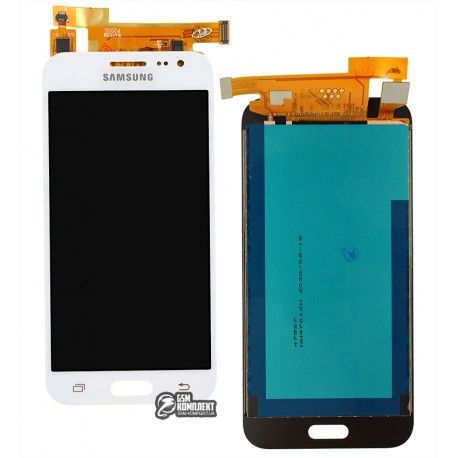 Дисплей Samsung J200 Galaxy J2, білий, з сенсорним екраном (дисплейний модуль), з регулюванням яскравості, (TFT), China quality (140490)