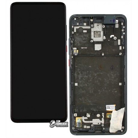 Дисплей Xiaomi Mi 9T, Mi 9T Pro, Redmi K20, Redmi K20 Pro, чорний, з тачскріном, з рамкою, оригінал (переклеєне скло), M1903F10G, M1903F11G, M1903F10I, M1903F11I (141508)